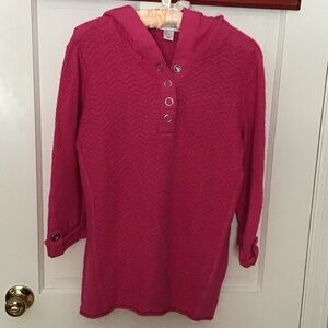 Christopher & Banks Pink Hooded Sweater